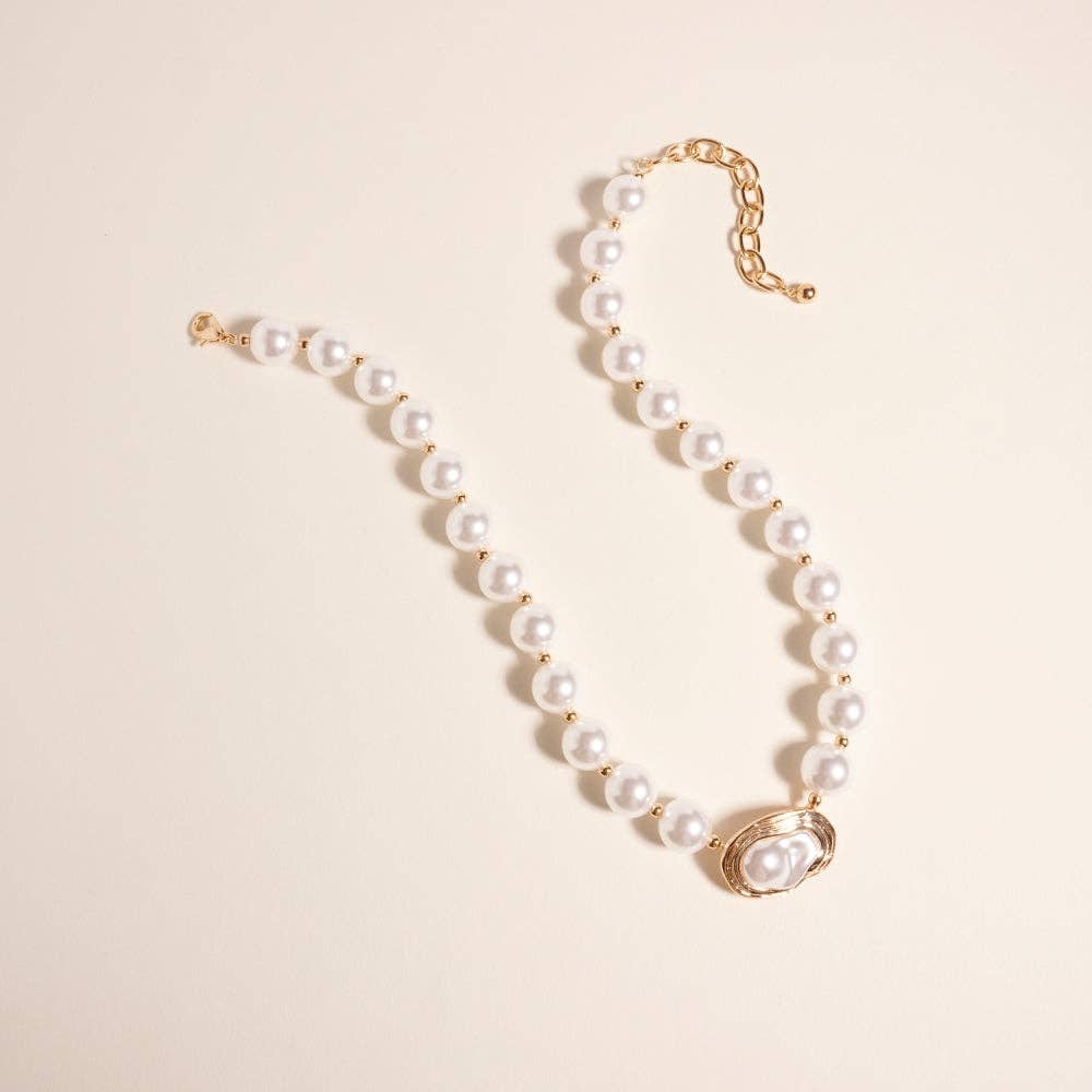 Golden Pearl Strand Necklace