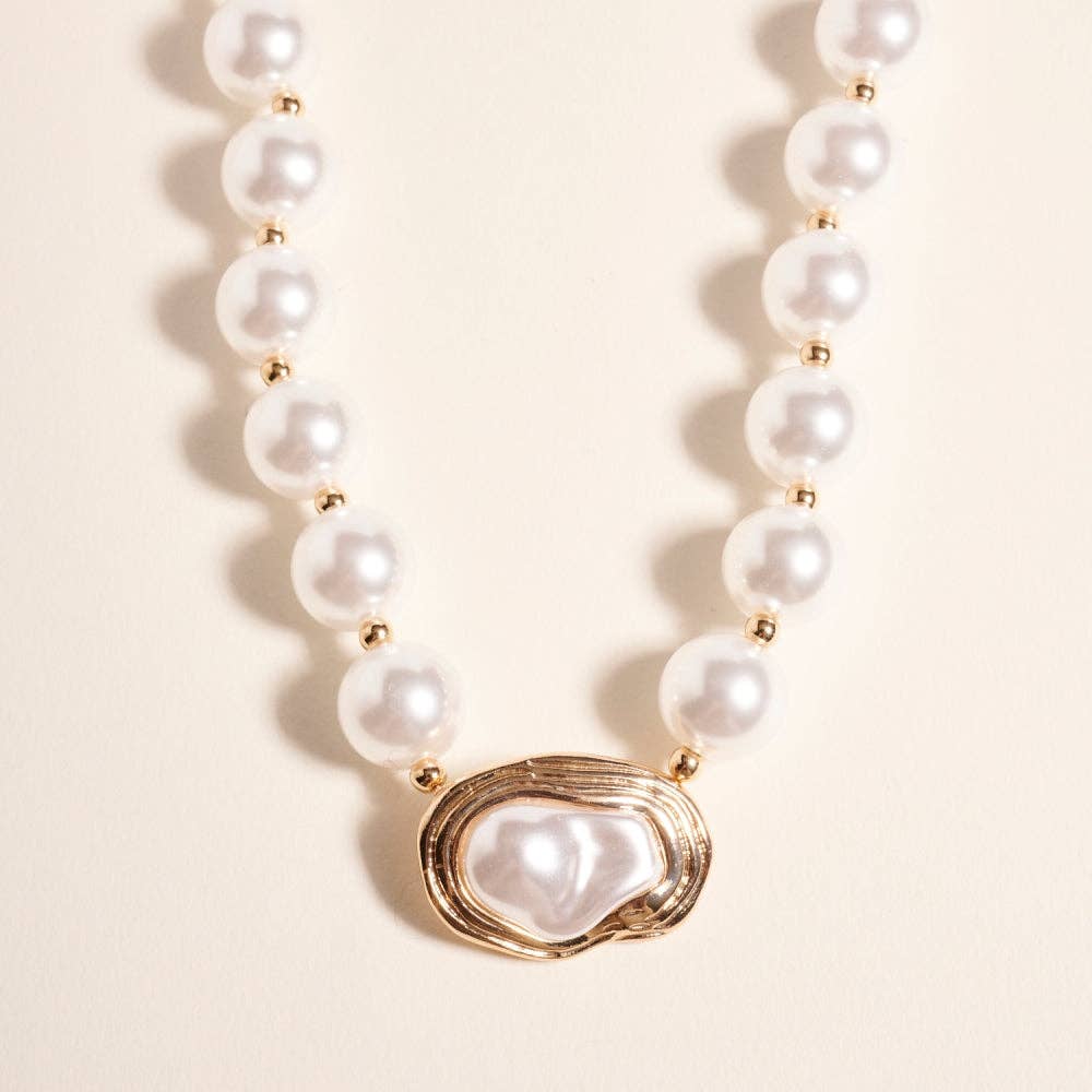 Golden Pearl Strand Necklace