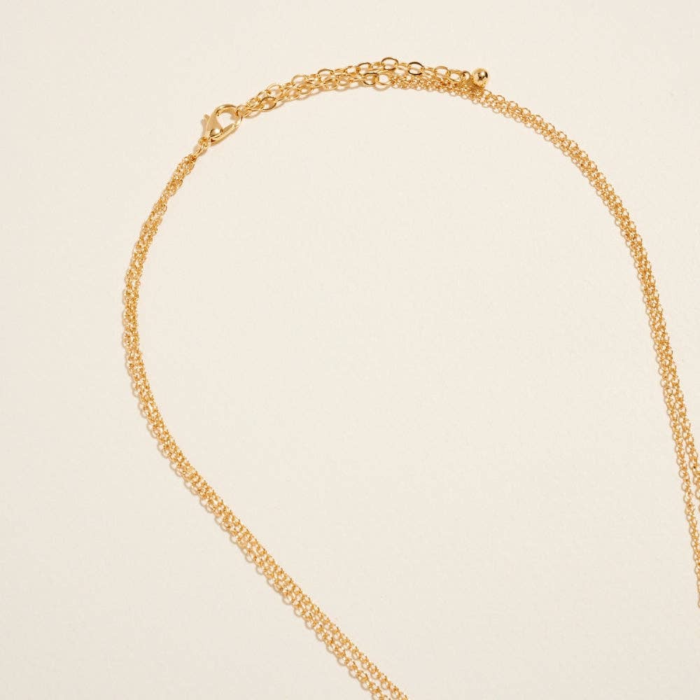 Golden Pearl Layered Necklace
