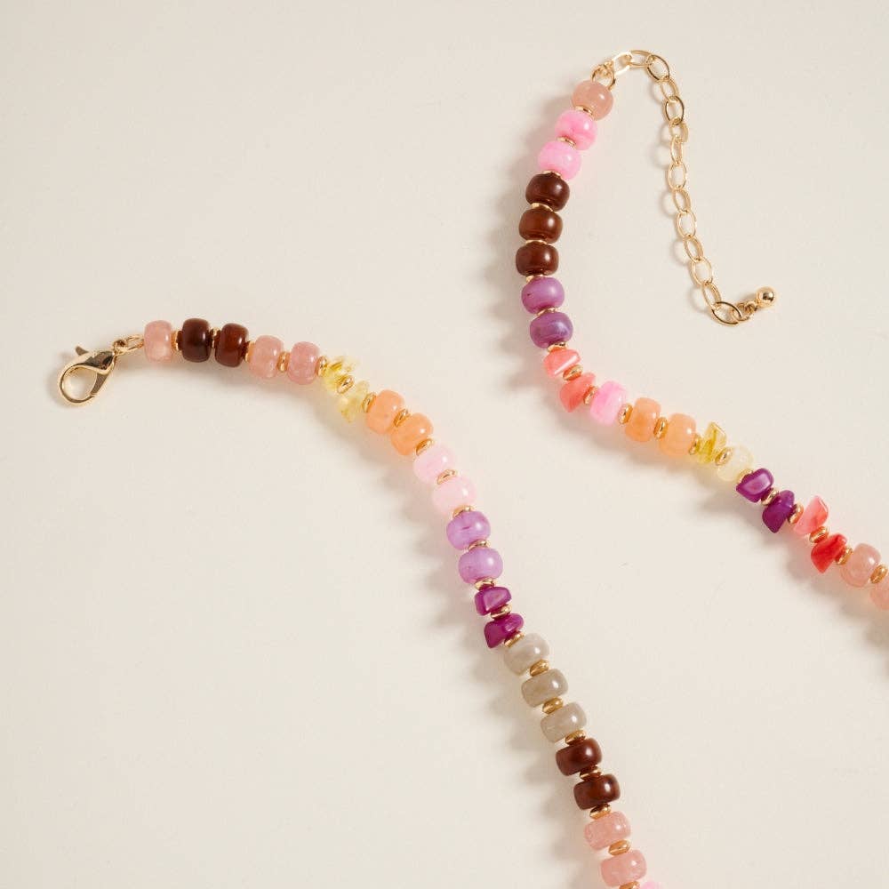Rose Blush Beaded Necklace