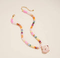 Beaded Shell Pendant Necklace