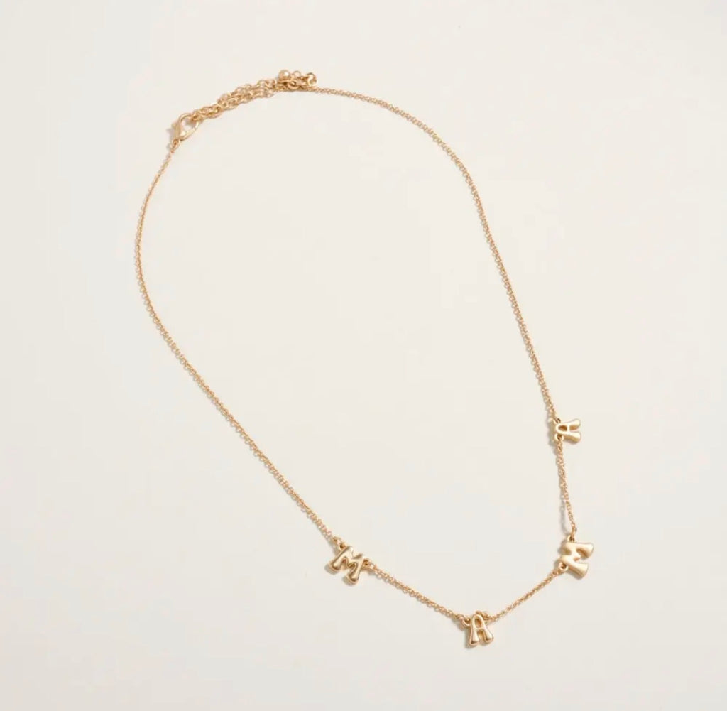 Mama Bubble Letter Necklace