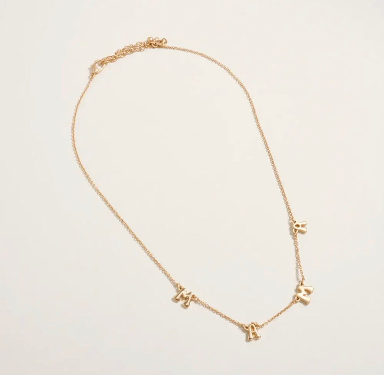 Mama Bubble Letter Necklace