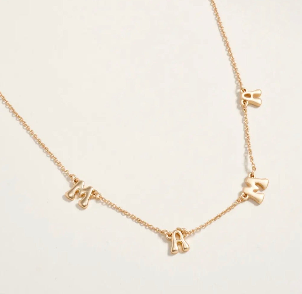 Mama Bubble Letter Necklace
