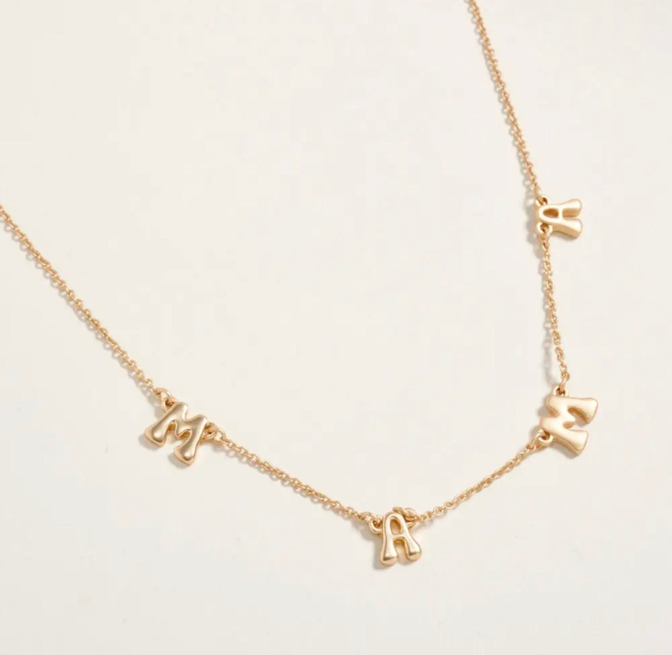 Mama Bubble Letter Necklace