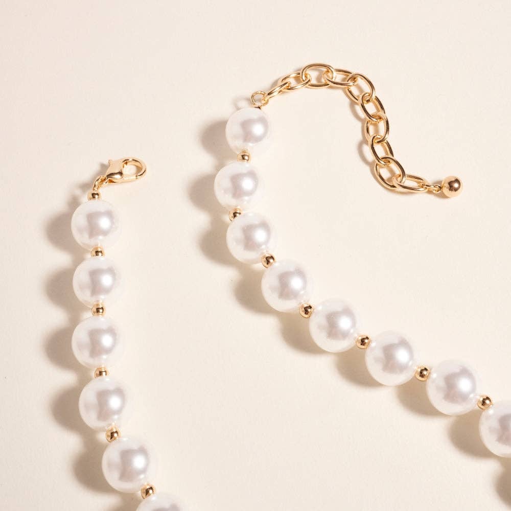 Golden Pearl Strand Necklace