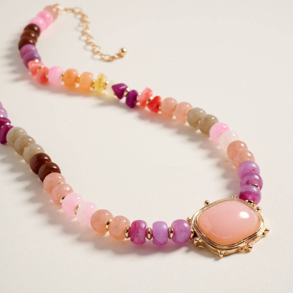 Rose Blush Beaded Necklace